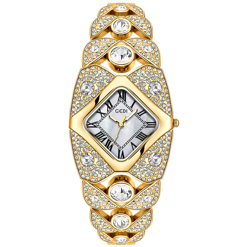 Luxury Full Diamond Bangle Bracelet Watch