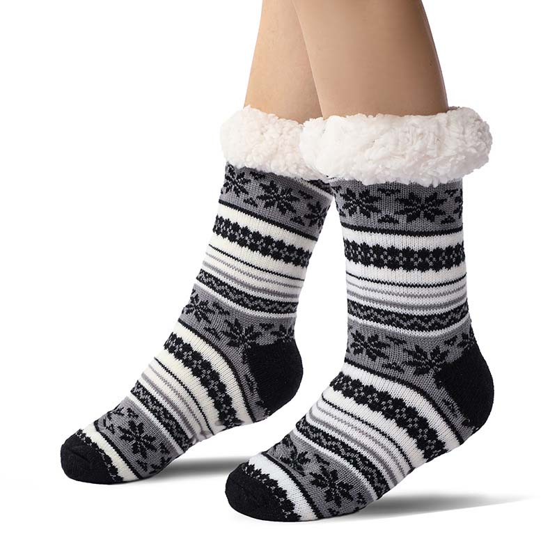 Snowflake Ultra-thick Cashmere Slipper Home Socks