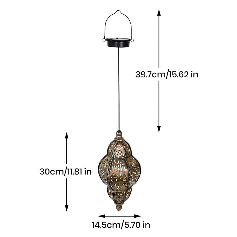 Solar Vintage Garden Decor Waterproof LED Lamp with Unique Design