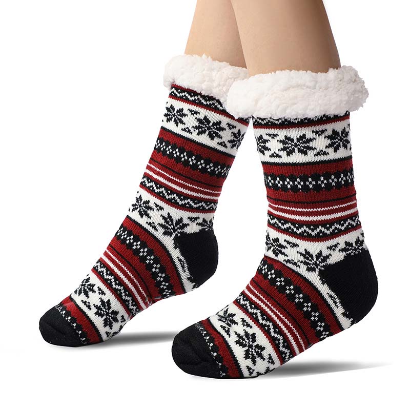 Snowflake Ultra-thick Cashmere Slipper Home Socks