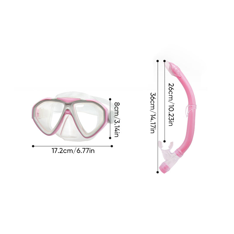 3 Pcs Kids-Swim-Goggles with Nose Cover