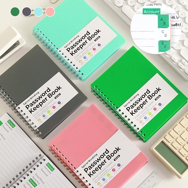 A6 spole lösenordsskyddsbok