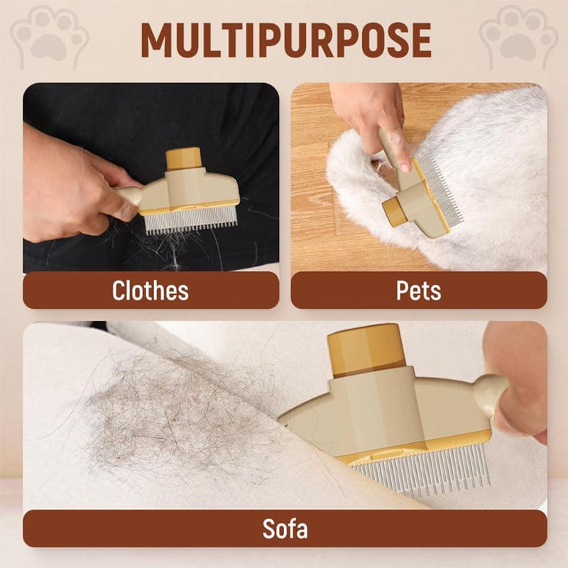 Self-Cleaning Pet Grooming Brush