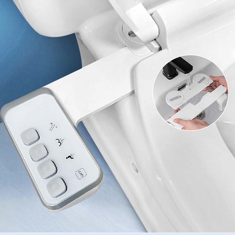 Compact Non-Electric Bidet Attachment with Foldable Nozzle