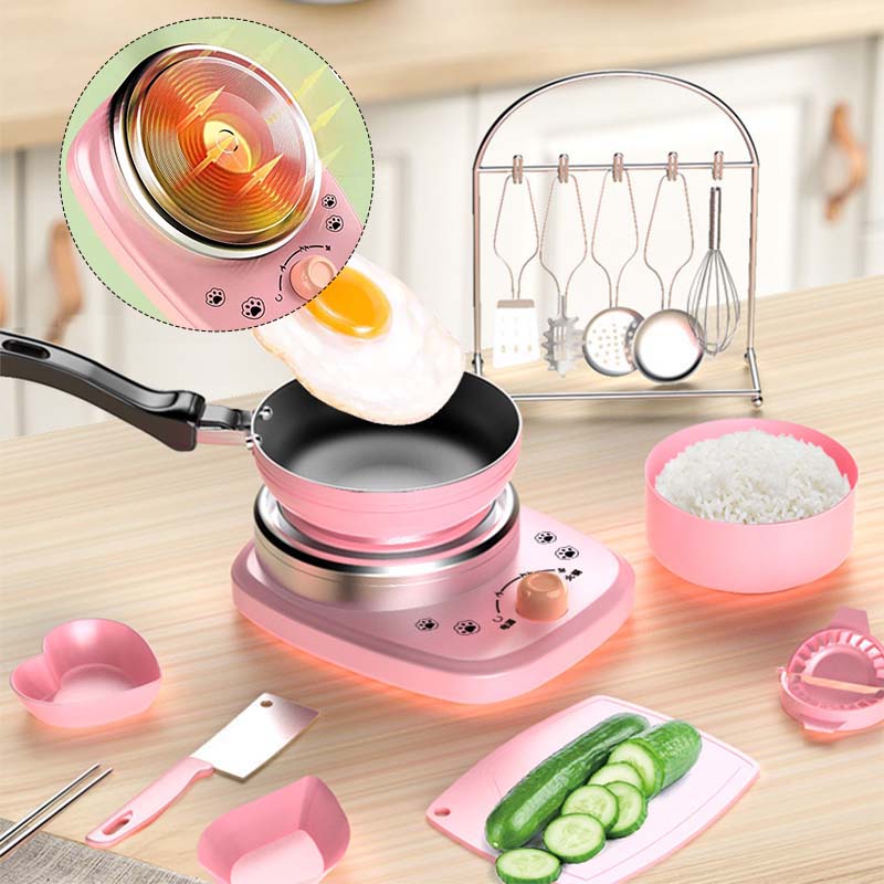 Children's Real Cooking Mini Kitchen Toys - 22 PCS Set