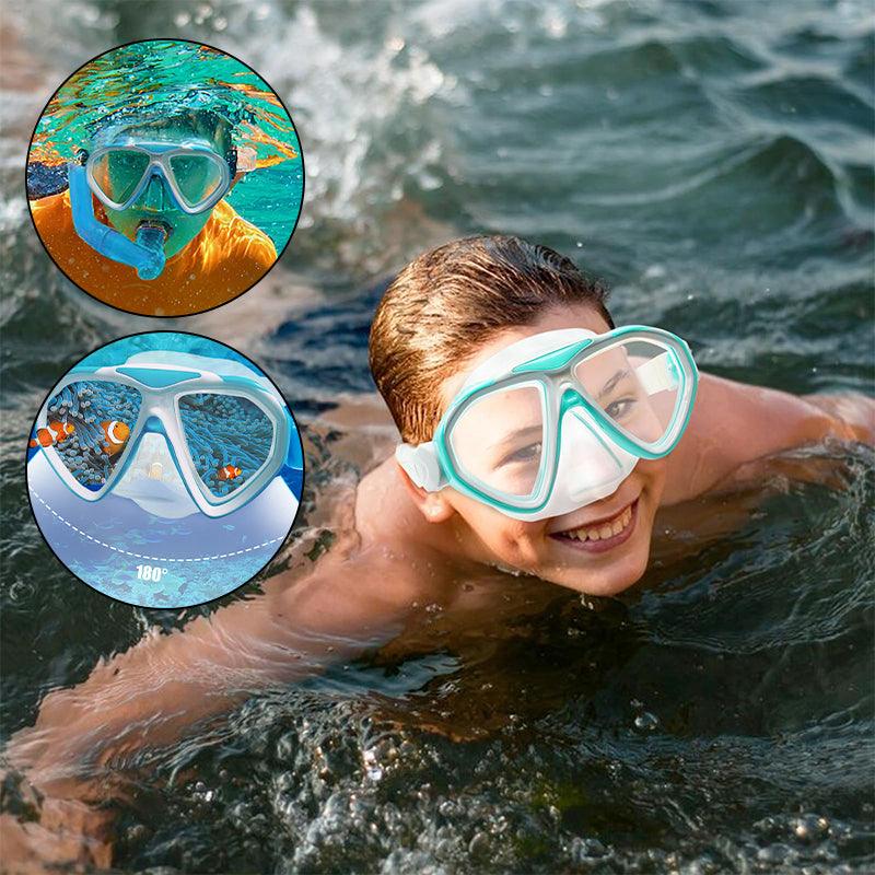 3 Pcs Kids-Swim-Goggles with Nose Cover