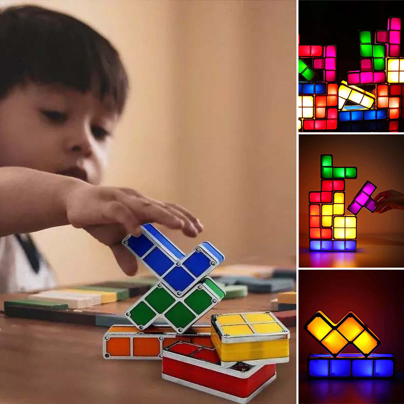 7-piece LED DIY Block Lamp