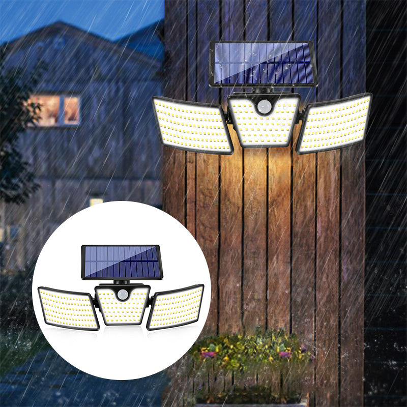 3-Head Solar Motion Sensor Security Light