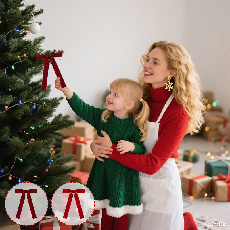Christmas Tree Decoration Velvet Bows