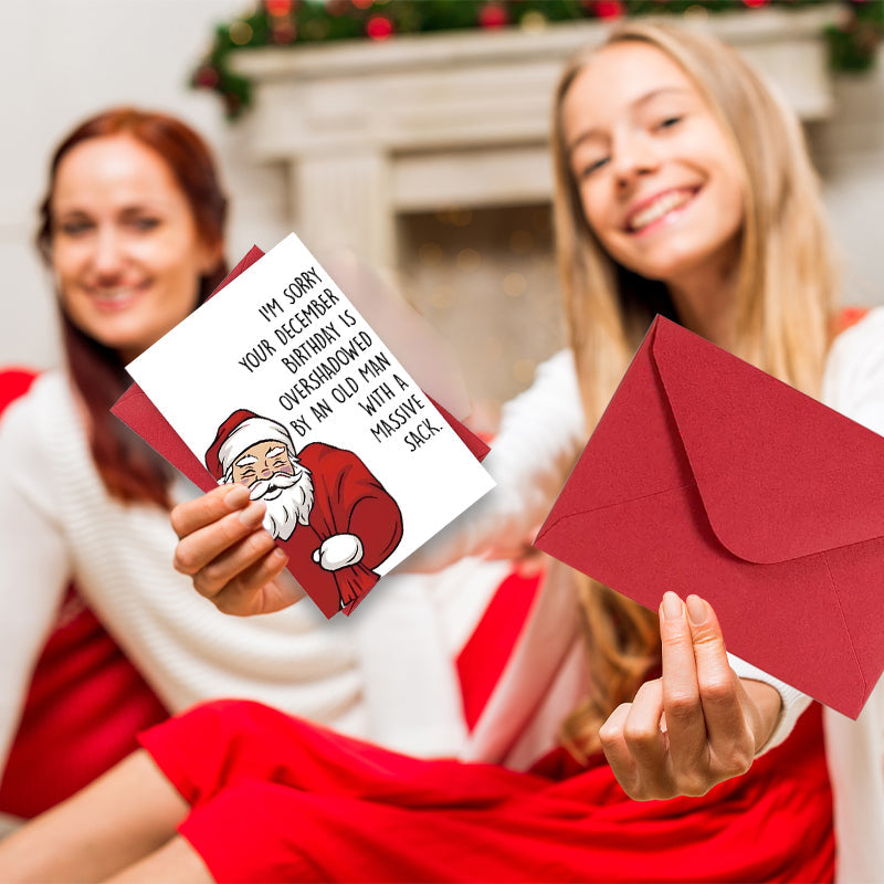 Cartoon Santa Claus Birthday Card