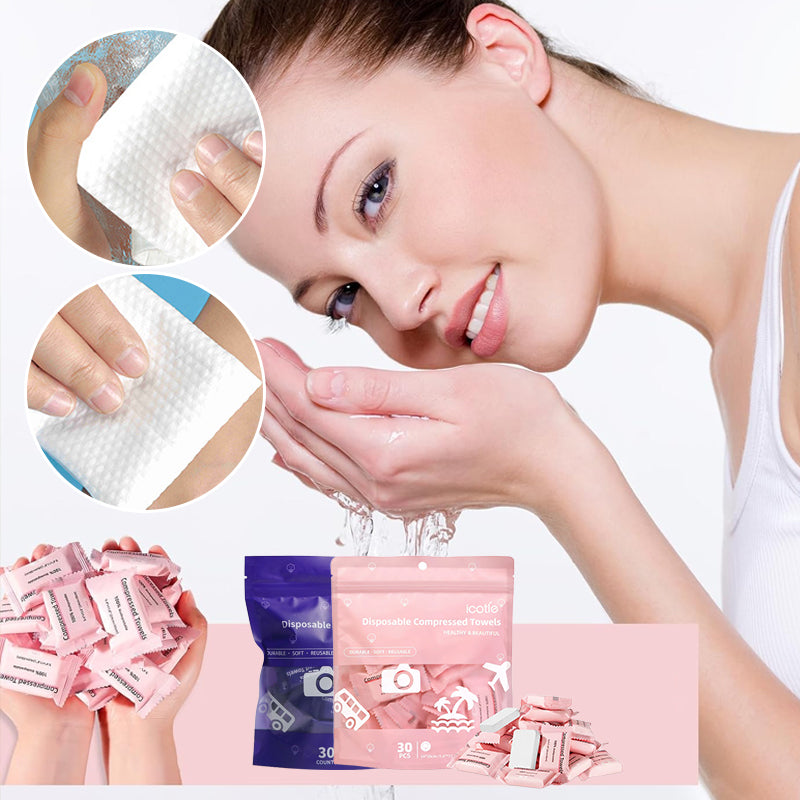 Compressed Travel Towels – Individually Wrapped Disposable Face Towels