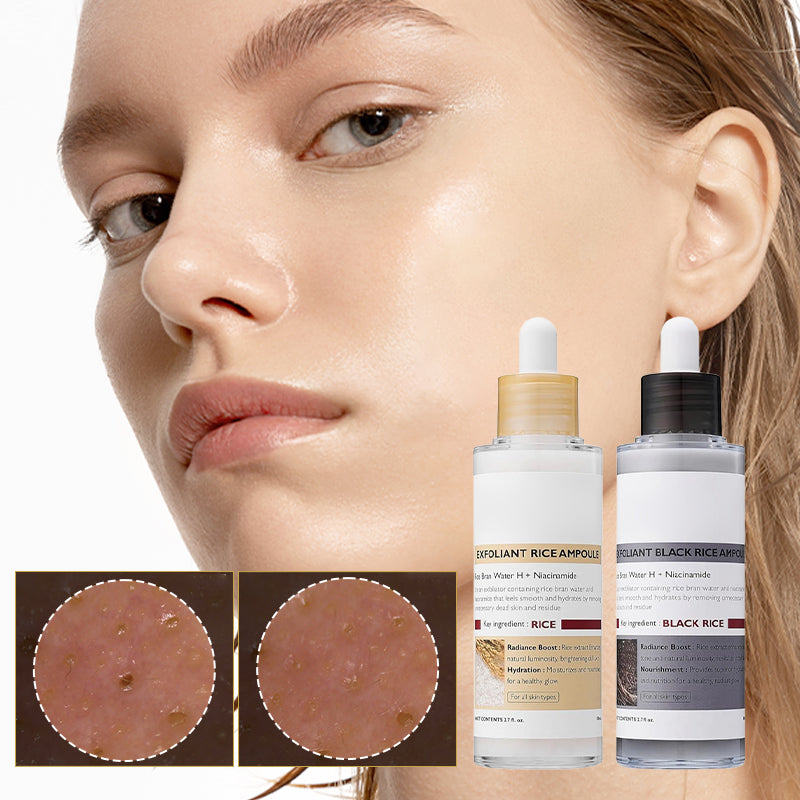 Glow Rice Ampoule Duo - Serums for Brightening, Exfoliating, and Moisturizing