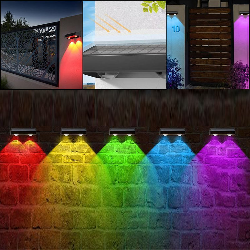 Modern Solar-Powered Waterproof LED Fence Lights