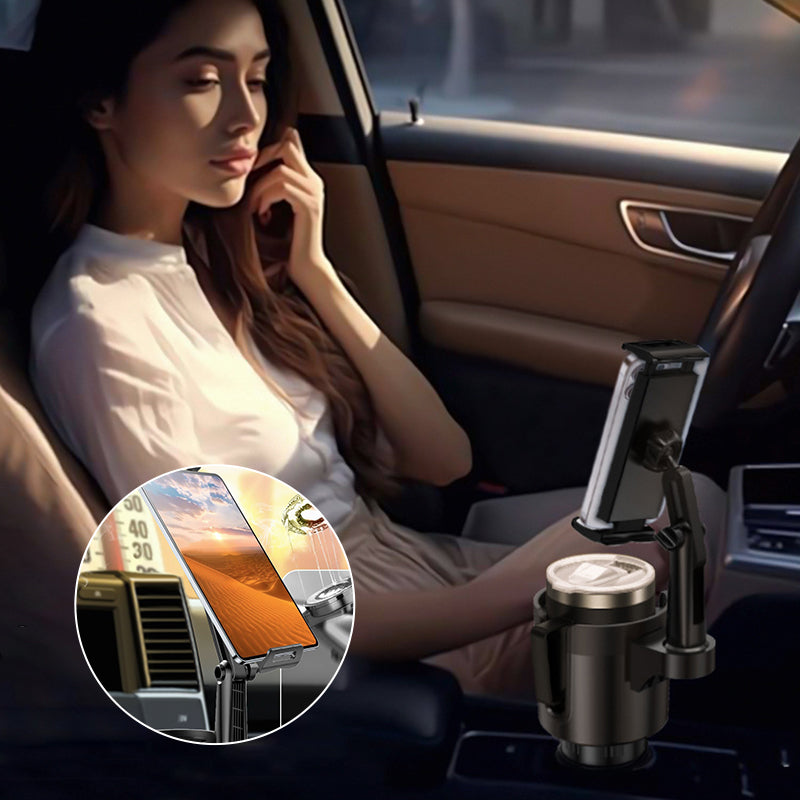 360° Rotating Car Cup Holder Phone Mount