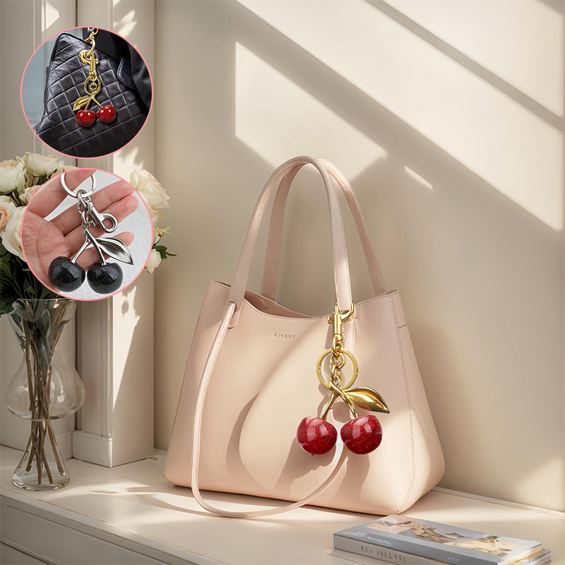 Cute Cherry Design Keychain