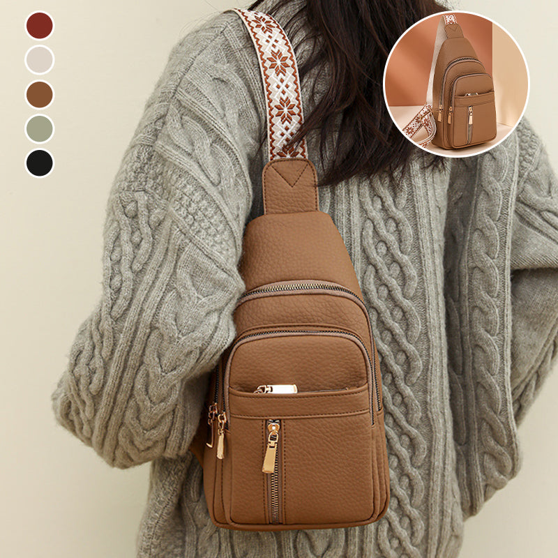 Avslappnad midjeväska med dragkedja för kvinnor