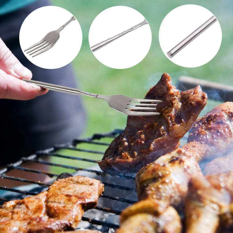 Teleskopgaffel i rostfritt stål