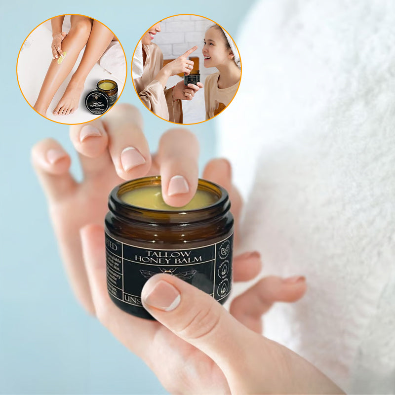 Organic Grass-Fed Beef Tallow Balm with Raw Honey