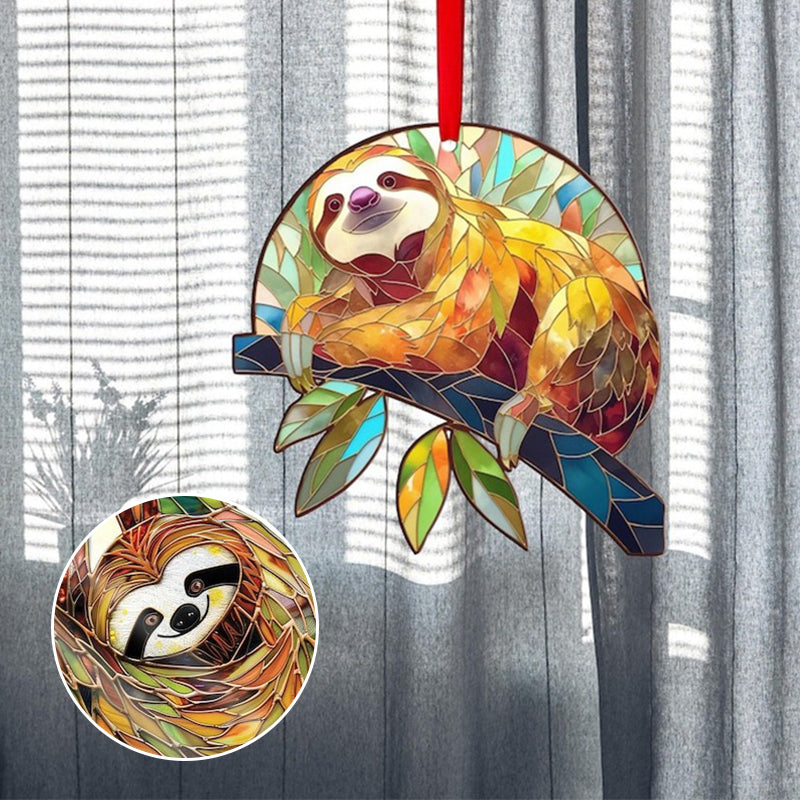 Cute Acrylic Sloth Ornament