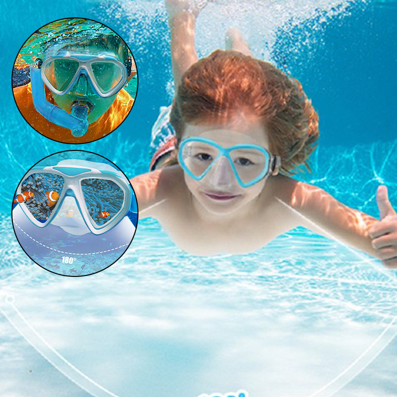 3 Pcs Kids-Swim-Goggles with Nose Cover