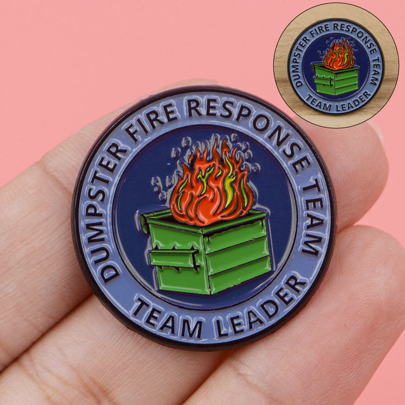 Dustbin Quotes Brooch