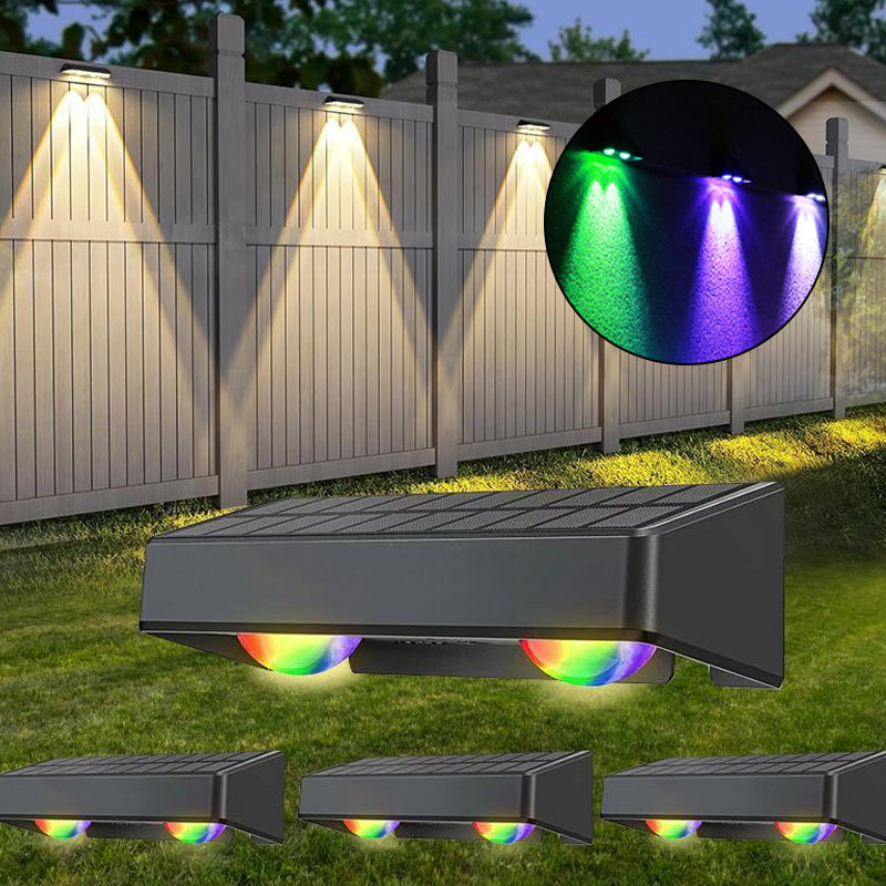 Modern Solar-Powered Waterproof LED Fence Lights