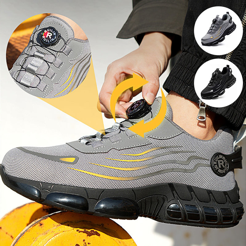 Men's Steel Toe Safety Shoes With Swivel Button