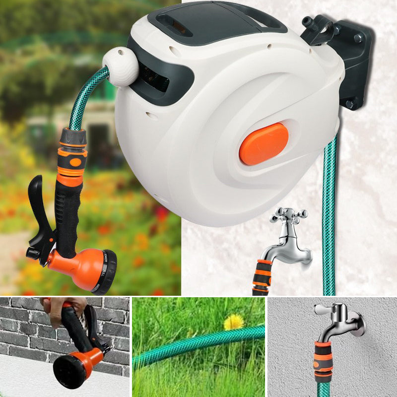 Garden Water Hose Reel with Nozzle