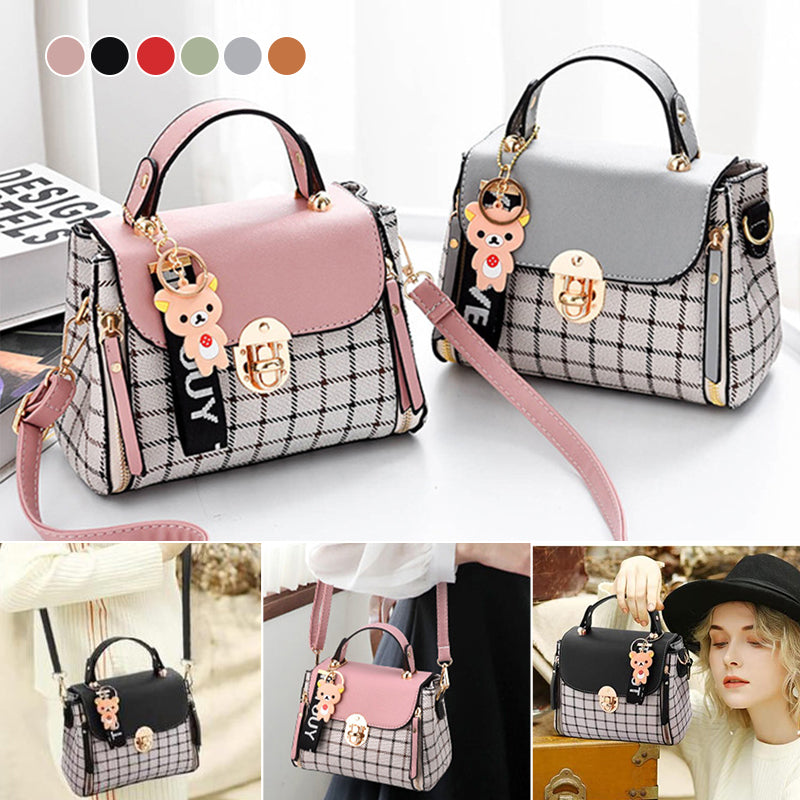 Fashionable Plaid Handbag