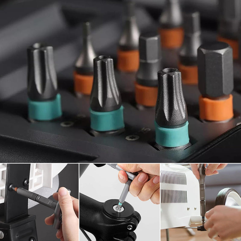 Ratchet Screwdriver Set With 24 bits