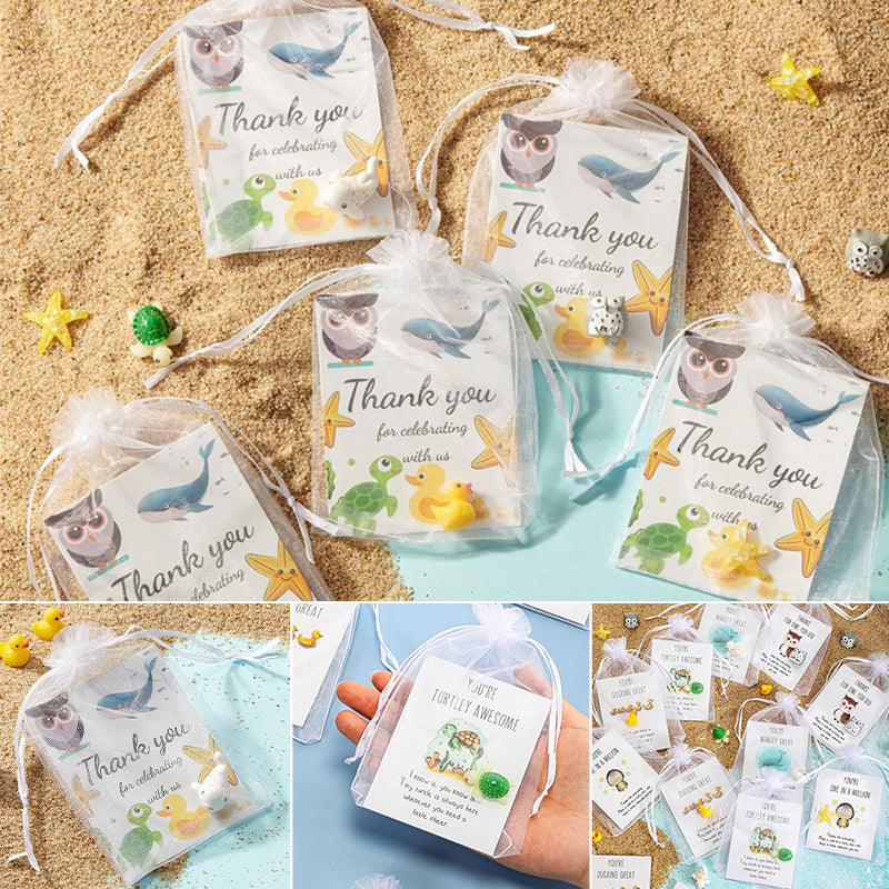 Funny Resin Animals with Thank You Cards, Appreciation Staff Pocket Gift