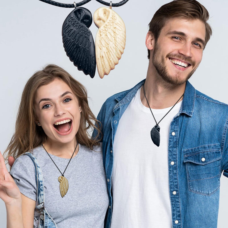 Couple Wooden Owl Pendants