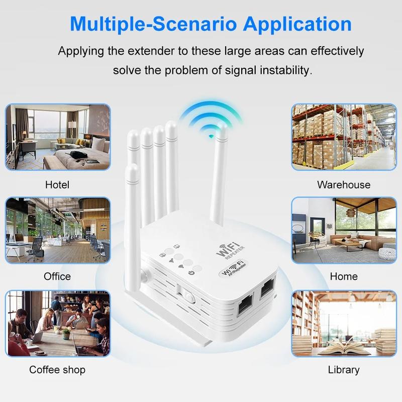 6-Antenna WiFi Extender 1200Mbps