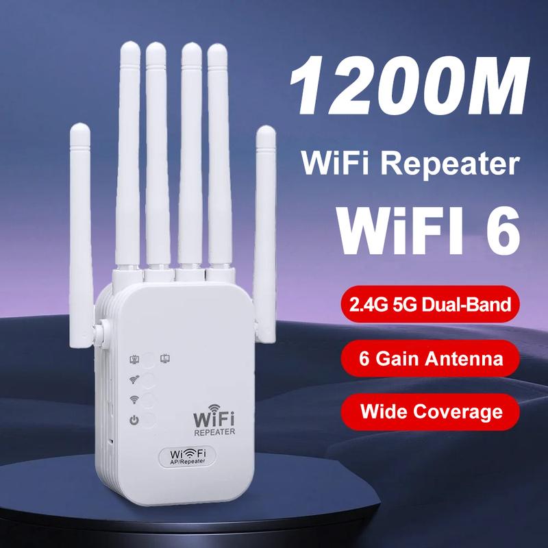 6-Antenna WiFi Extender 1200Mbps