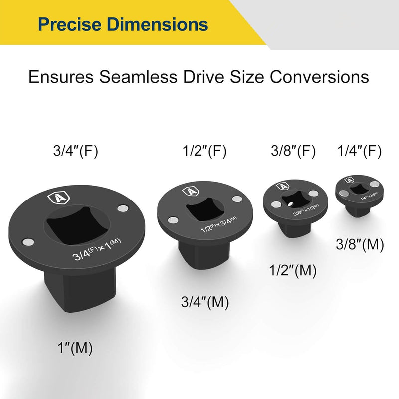 Low Profile Impact Socket Adapter Set, Drive Ratchet Adapter Set