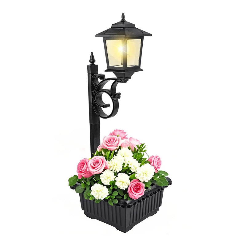 Solar Powered Flower Pot Street Light