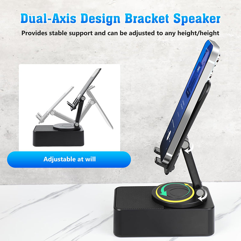 Cell Phone Stand with Wireless Bluetooth Speaker