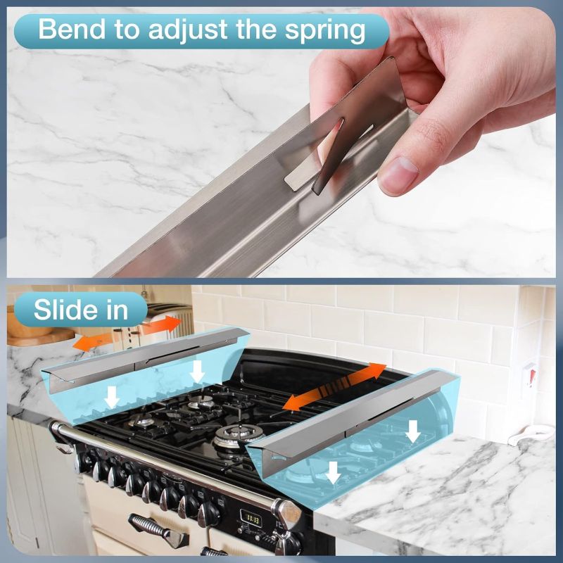 Stainless Steel Stove Counter Gap Covers