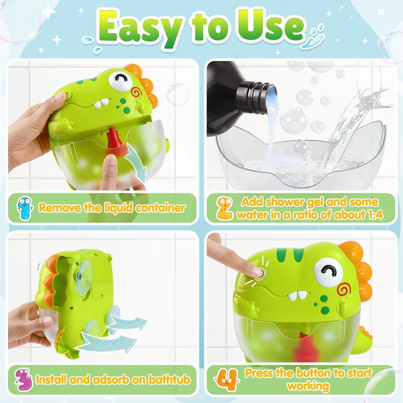 Dinosaur-Themed Automatic Bubble Bath Toy