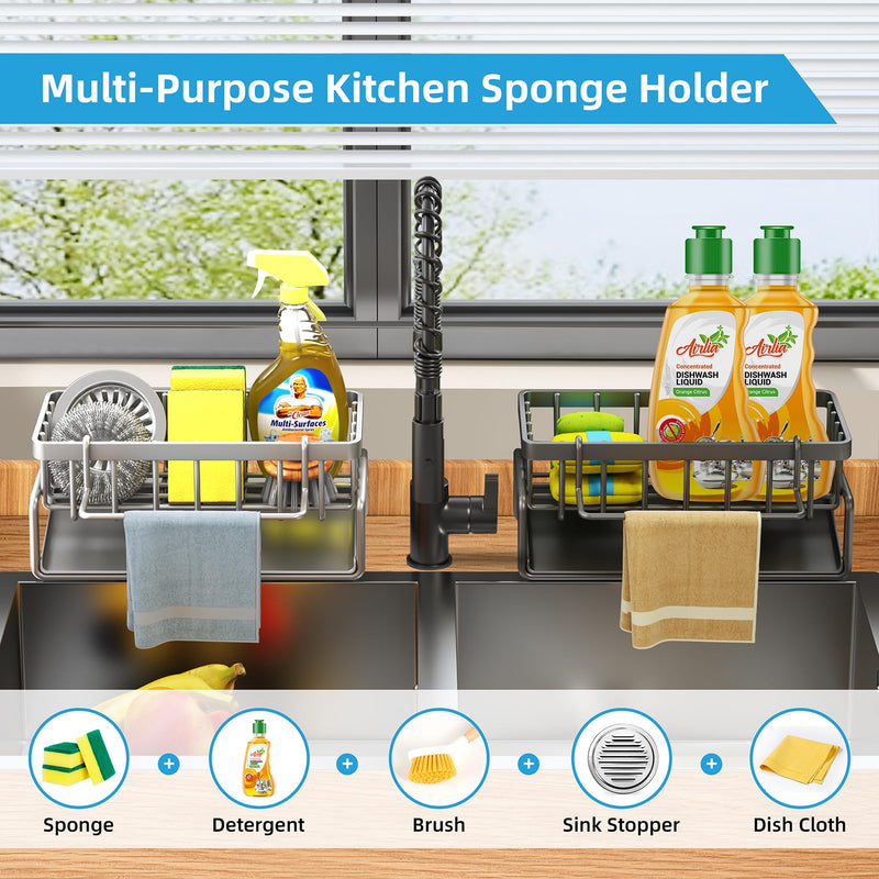 Self-Draining Kitchen Sponge Holder