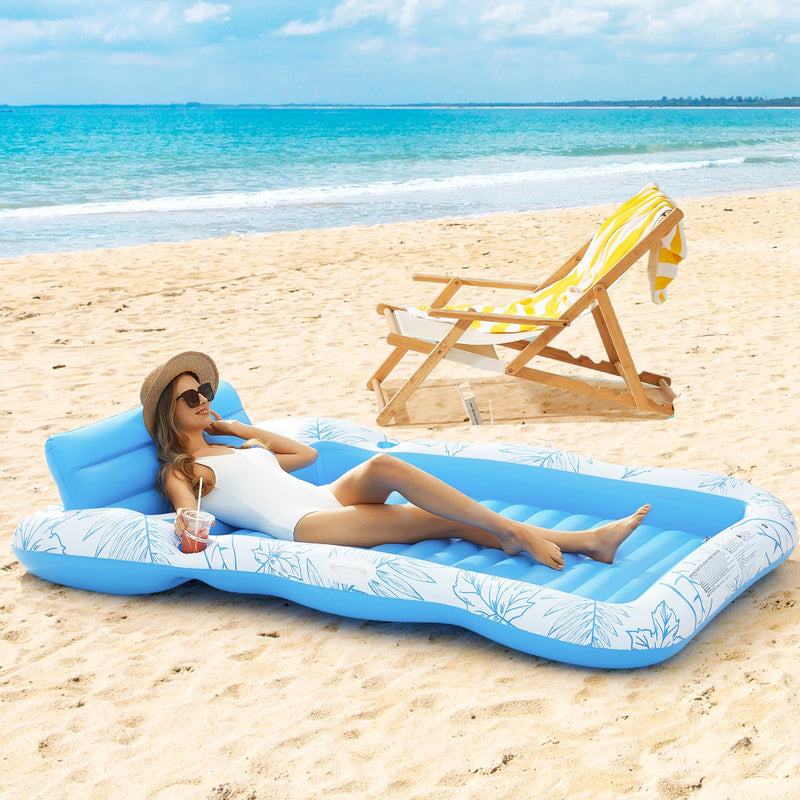 PVC Water Inflatable Maple Leaf Pattern Floating Bed