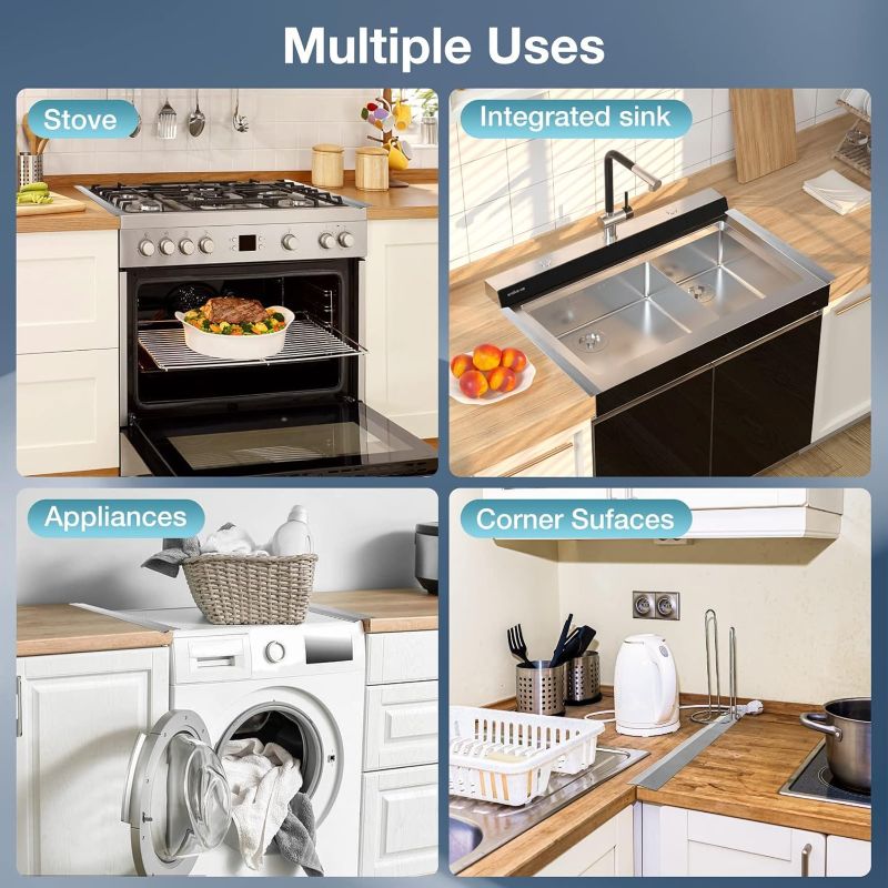 Stainless Steel Stove Counter Gap Covers