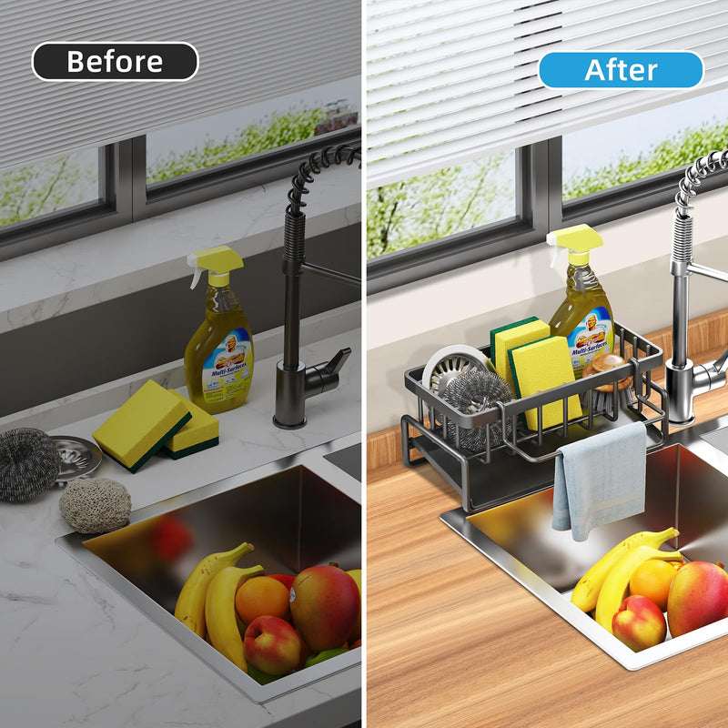 Self-Draining Kitchen Sponge Holder