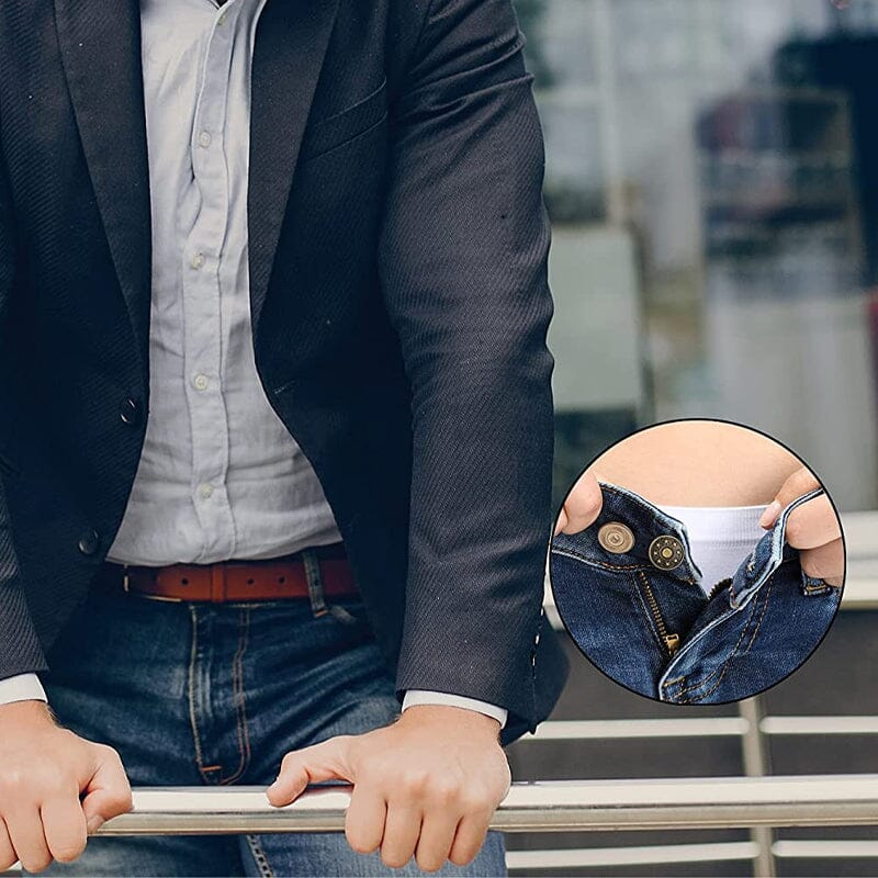 Adjustable Pant Waistband Extender Button