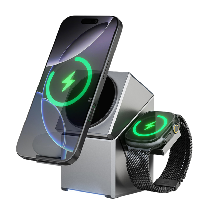 3 in 1 Wireless Charging Station for Apple