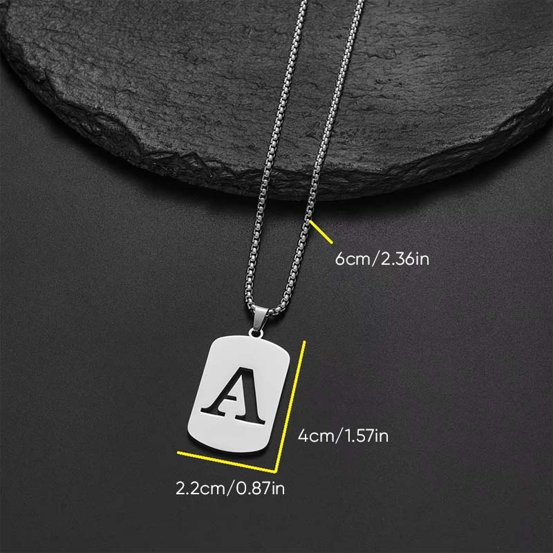 Hollow letter necklace