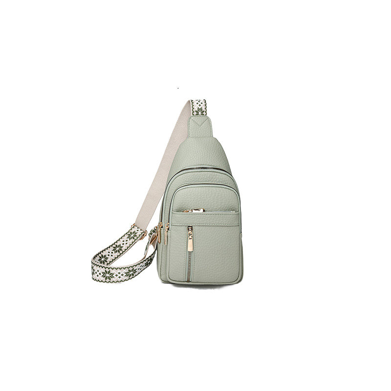 Avslappnad midjeväska med dragkedja för kvinnor