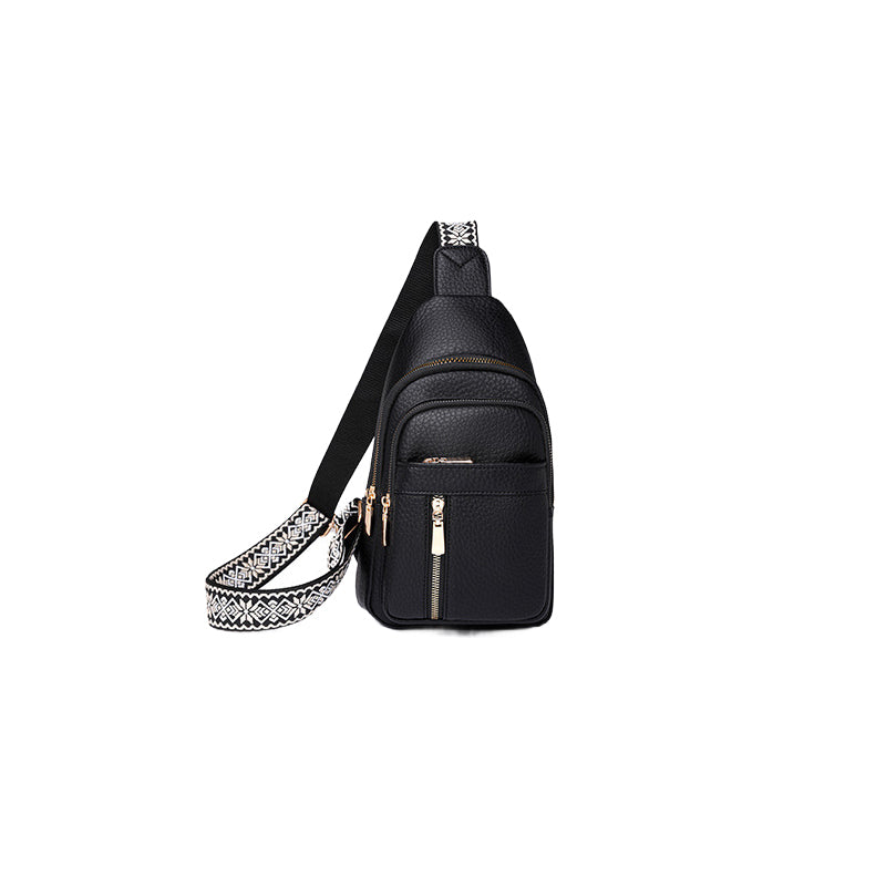 Avslappnad midjeväska med dragkedja för kvinnor