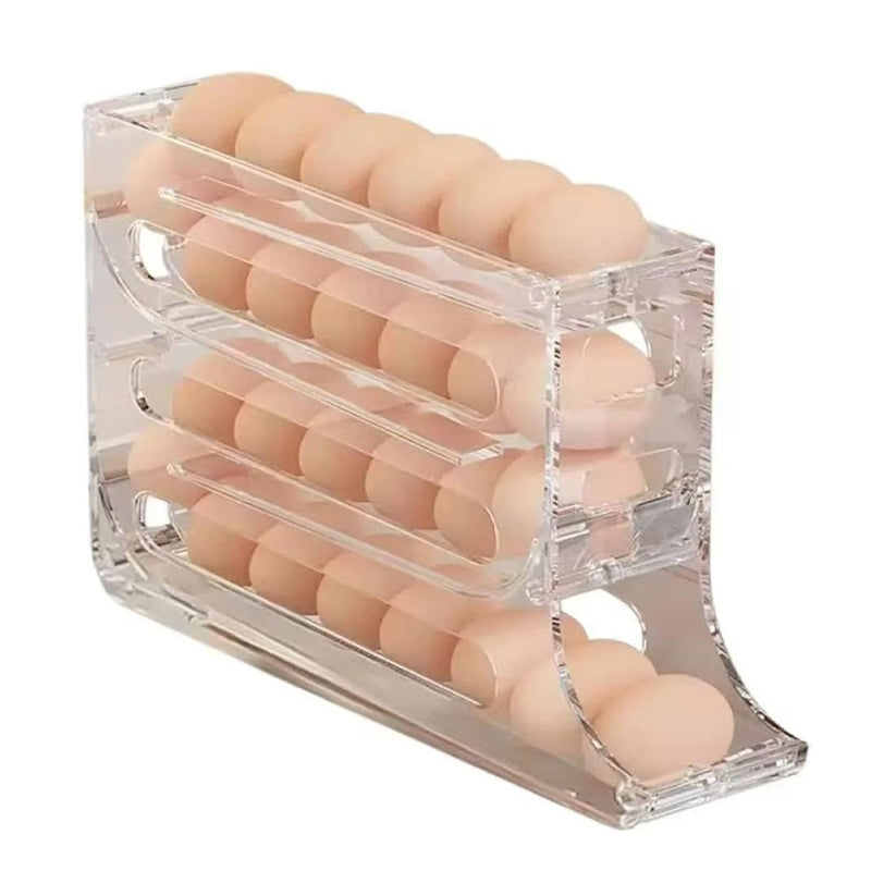 4-Tier Sliding Egg Storage Box