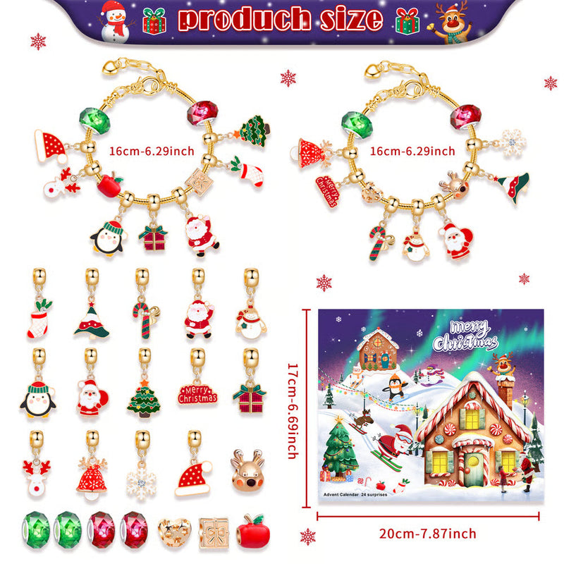Christmas Advent Calendar Charm Bracelets